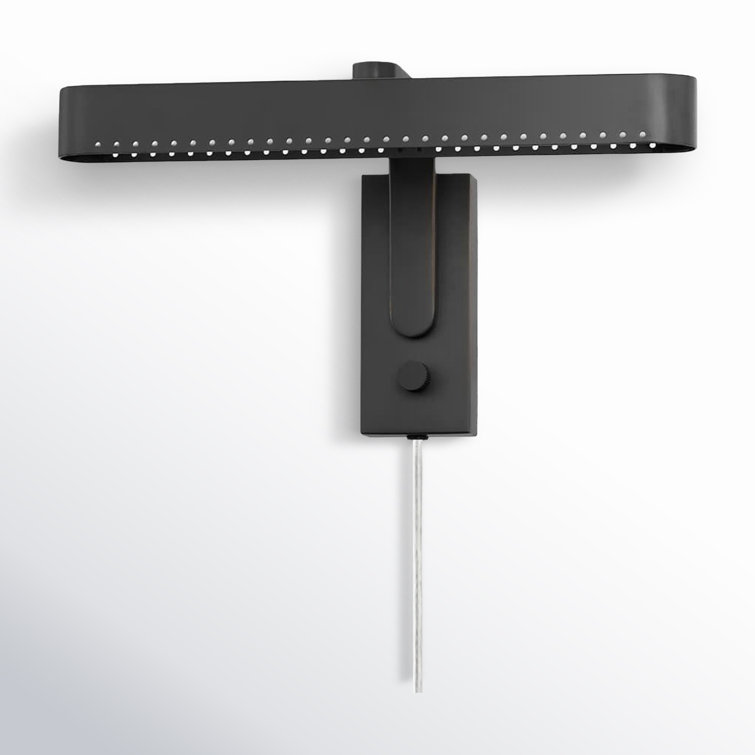 Vernie Single Light Steel Dimmable LED Armed Sconce