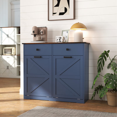 Armoire poubelle double inclinable Farmhouse Blue