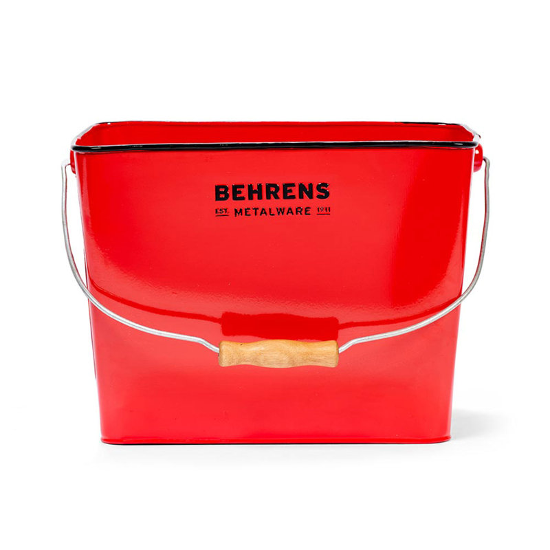 Behrens Manufacturing Decorative Bin, 14, Red