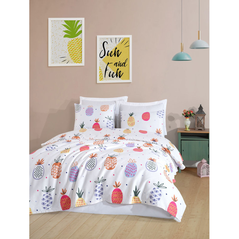 Luxurious Double Pique & Pillowcase Set, 100% Cotton, Pique 78.7 x 90.6 inches | 65% Cotton / 35% Polyester, 2 Pillowcases 19.7 x 27.6 inches | Soft, Durable, Machine Washable, 142 Thread Count for Ultimate Comfort