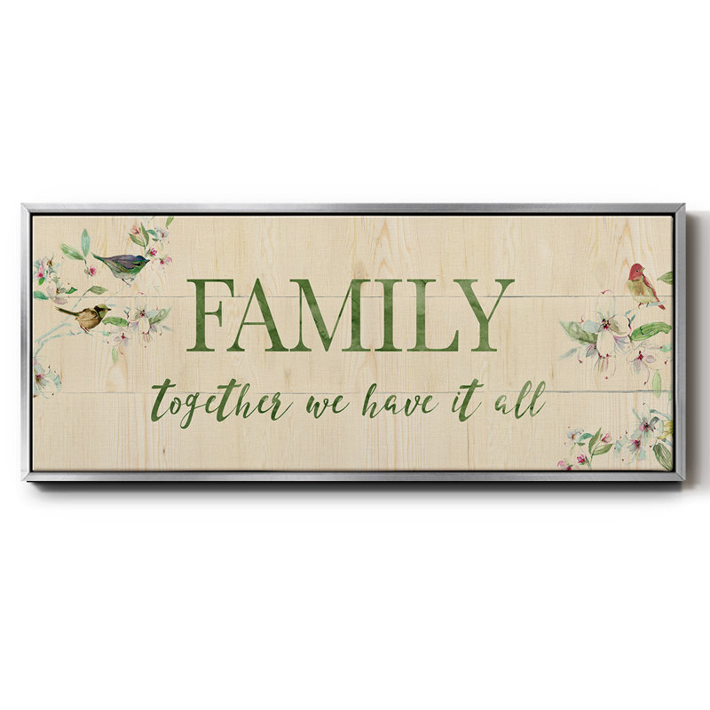 «Family Together» - toile encadrée, H 20 po x l 50 po