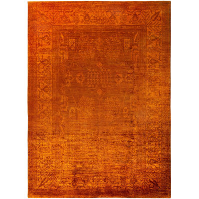 Overdyed One-of-a-Kind 9' 10" x 13' 7" Hand Knotted Area Rug
