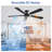 Cissline 52" Flush Mount Modern Ceiling Fan with Remote for Bedroom/Living Room