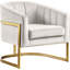 Fauteuil demi-tonneau en velours 30 po Carter-784447138
