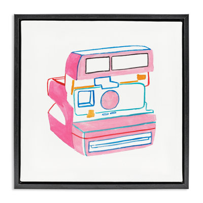 Retro Film Camera Framed Floater Canvas Wall Art by Melissa Wang