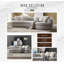 Canapé Iniko Beige Boucle avec coussins décoratifs