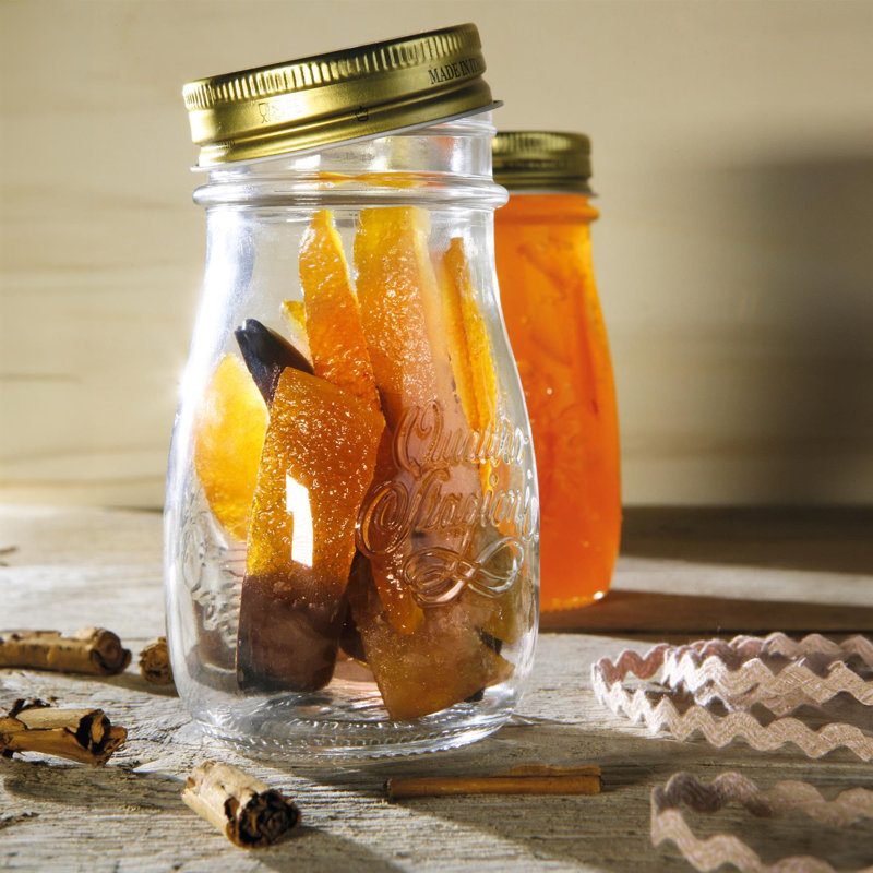 Glass Condiment Caddy, 11.5cm H x 7cm W x 7cm D
