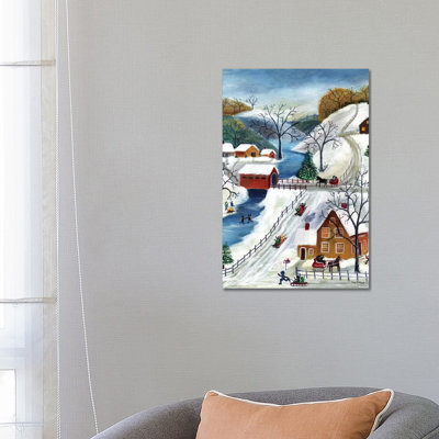 Winter Wonderland Home For The Holidays by Cheryl Bartley - Wrapped Canvas Painting