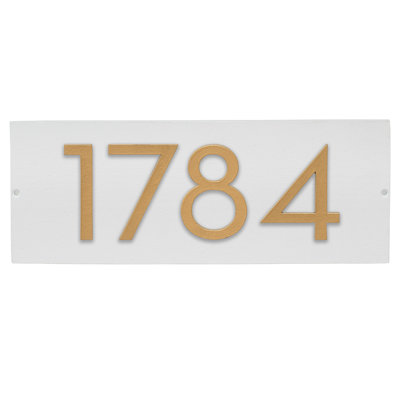 Plaque d’adresse murale flottante linéaire