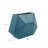 Lalar Matte Teal Contemporary 3-D Geometric Ceramic Vase-2038332355