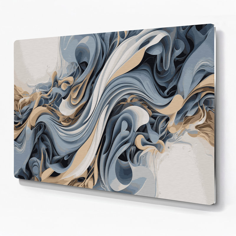 Art mural gris Biomorphic Abstraction 76, H 11 po x l 14 po