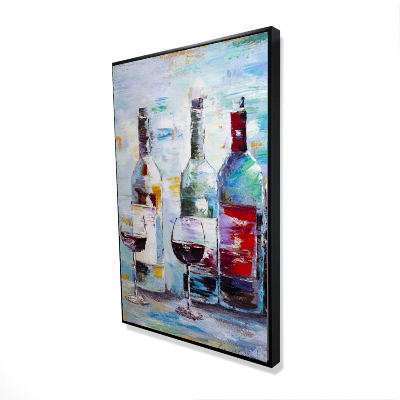 «Four Bottles Of Wine» sur toile