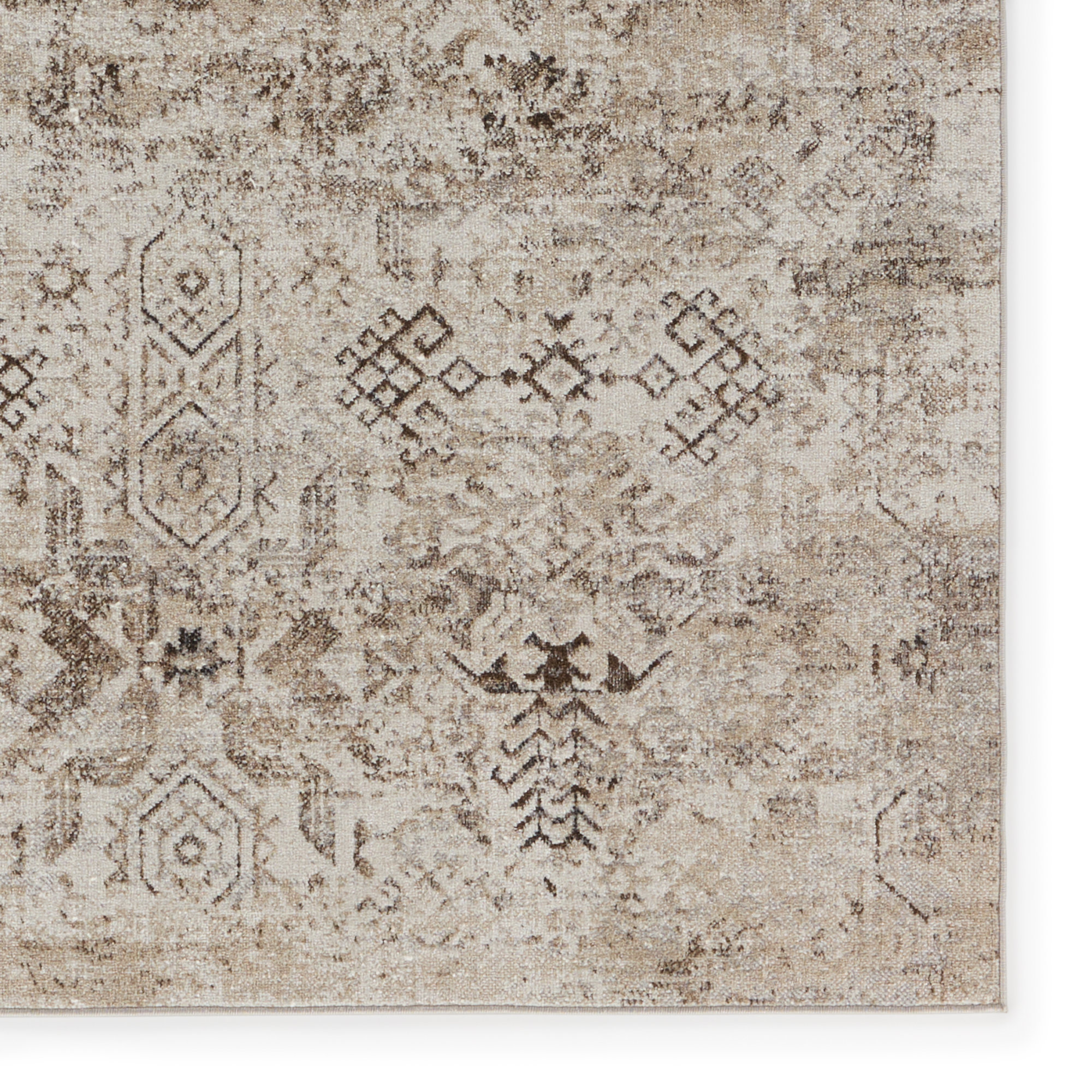 Phoebe Brown/Cream Rug, Runner 2'8" x 10'