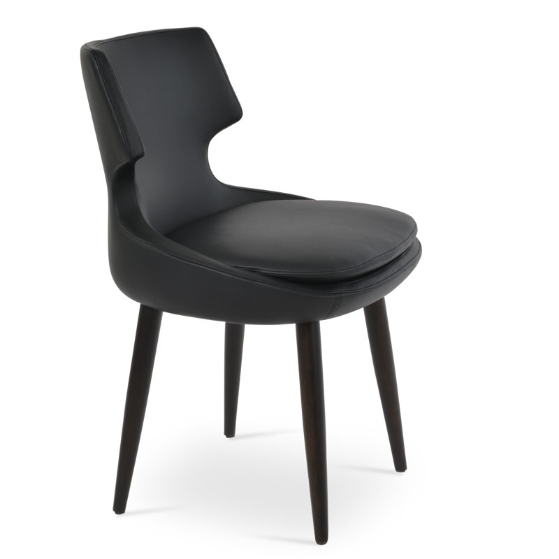 Bois de Patara en cuir véritable noir