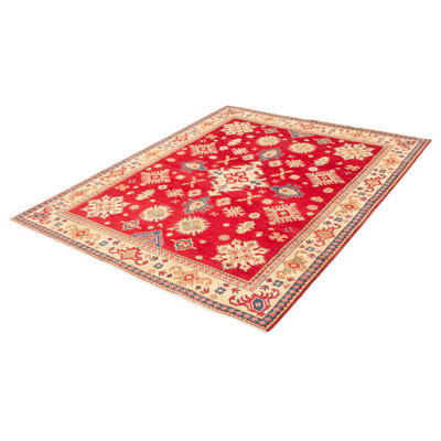 Tapis unique en laine noué à la main 8 pi 3 po x 10 pi 3 po nouvel âge Niverville - crème / bleu / rouge