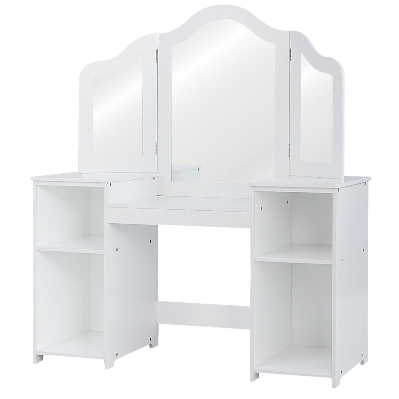 Coiffeuse avec miroir Clearview, Blanc