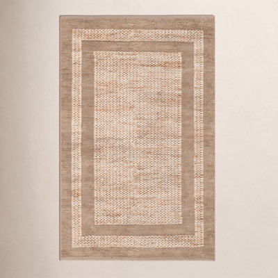 Brown Hand-Woven Jute Rug