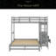 Twin Over Full Bunk Bed With Built-In Desk And Three Drawers-488838828