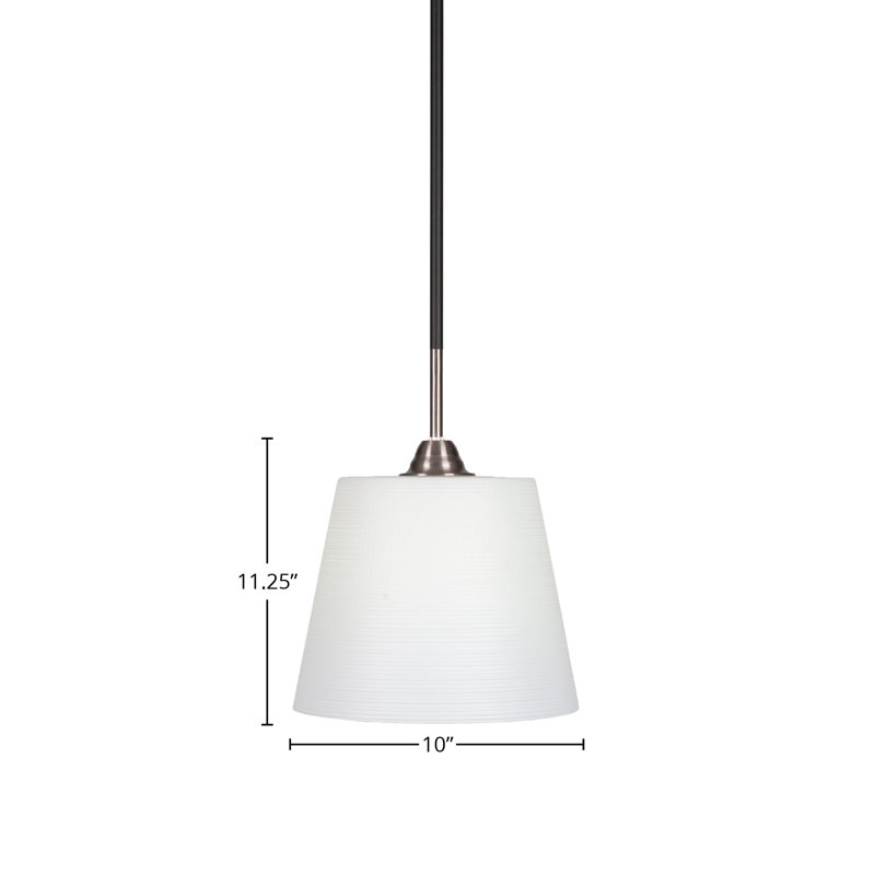 Luminaire suspendu Glenam Paramount, Matrice blanche, Noir mat/nickel brossé