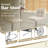 Swivel Upholstered Adjustable Height Counter Stool with Metal Frame-1309875894