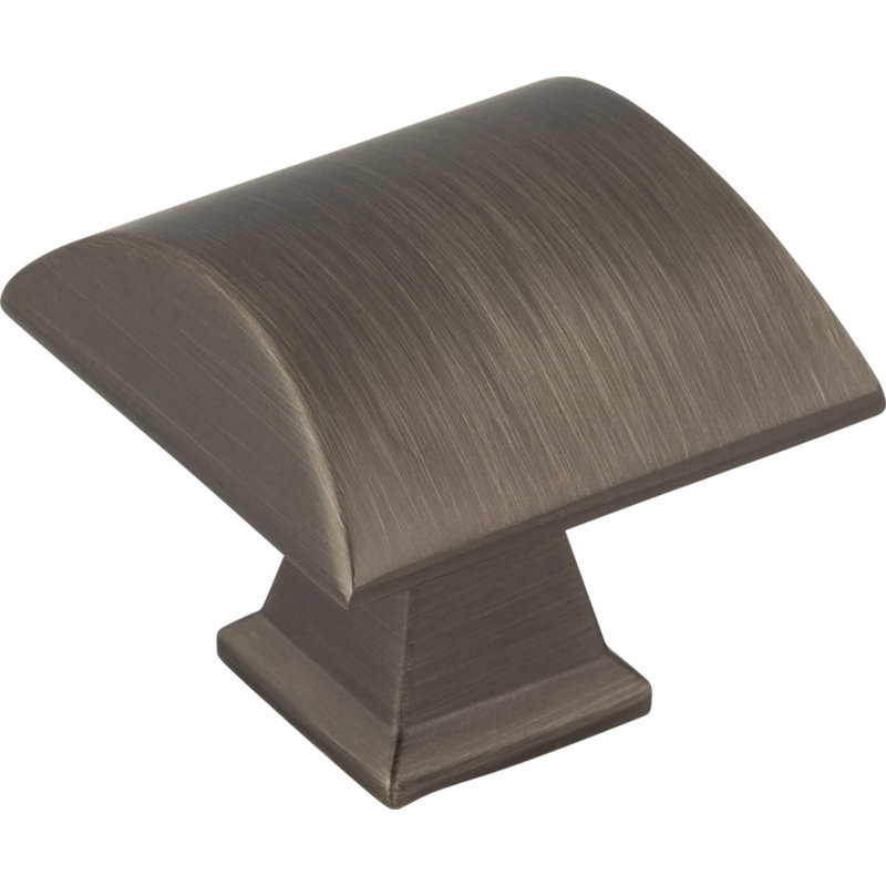 Roman Square Knob, Brushed Pewter