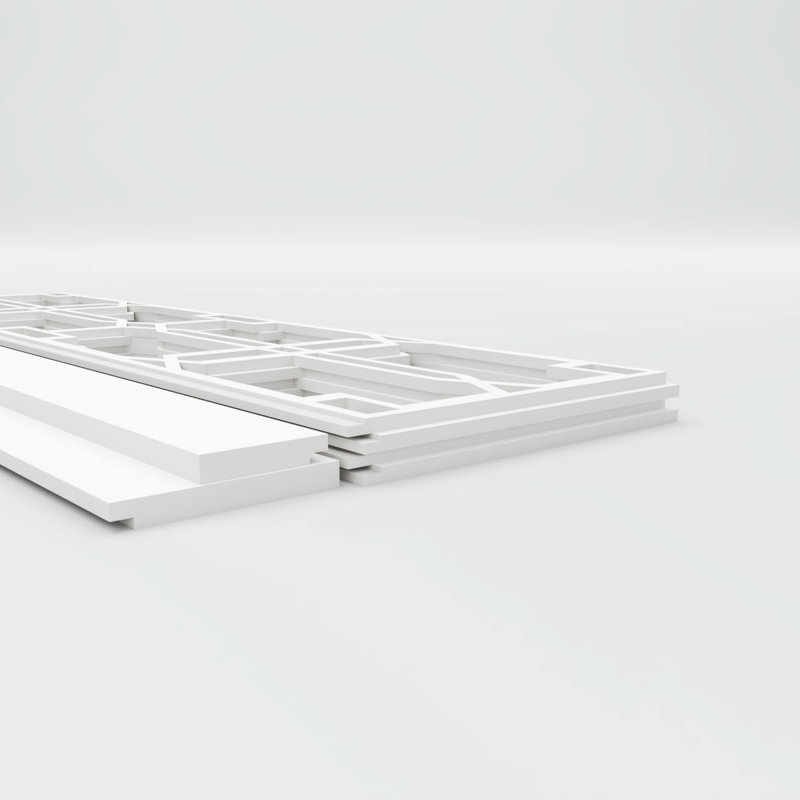Ensemble de lambris en PVC Englewood, H 32 po x l 94,5 po x P 0,625 po