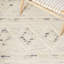 Tapis géométrique en laine / jute / coton tissé à la main Natura en ivoire / gris-269996182