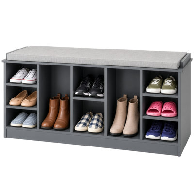 10 Pair Shoe Storage Bench