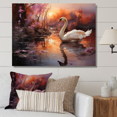 Mystique aubes cygnes - cygne, art mural, salon