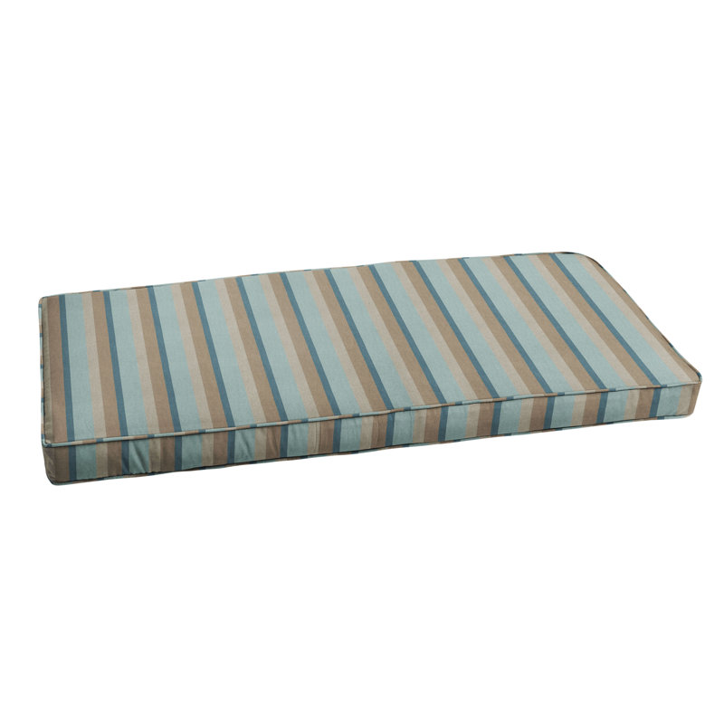 Sunbrella Outdoor 3'' Bench Seat Cushion, Gateway Mist Sunbrella®, 56" W x 19.5" D