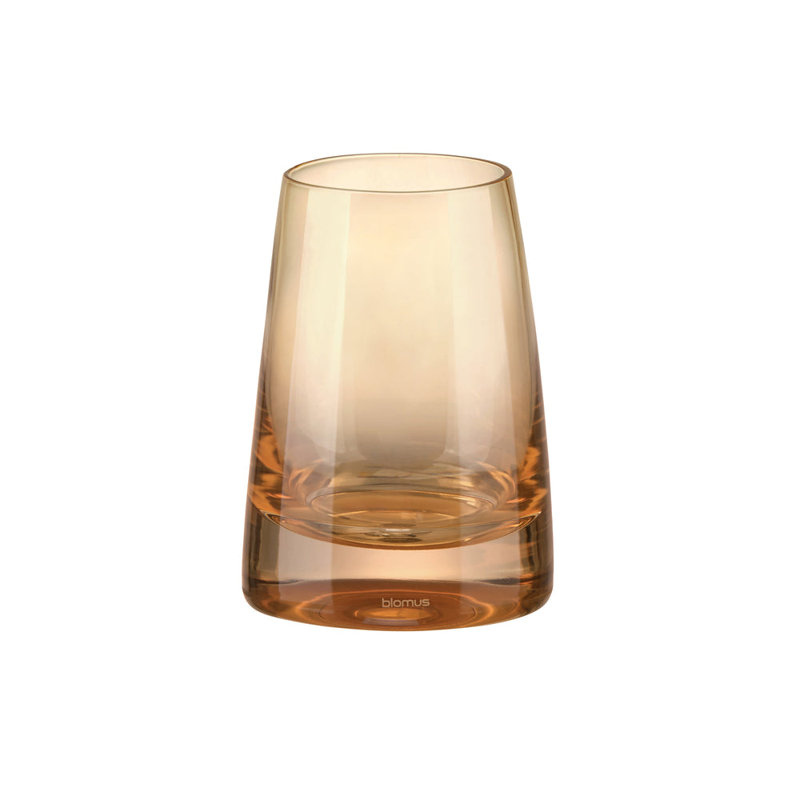 AVA Glass Bathroom Tumbler - Black, Tan Glass with Tan Pump