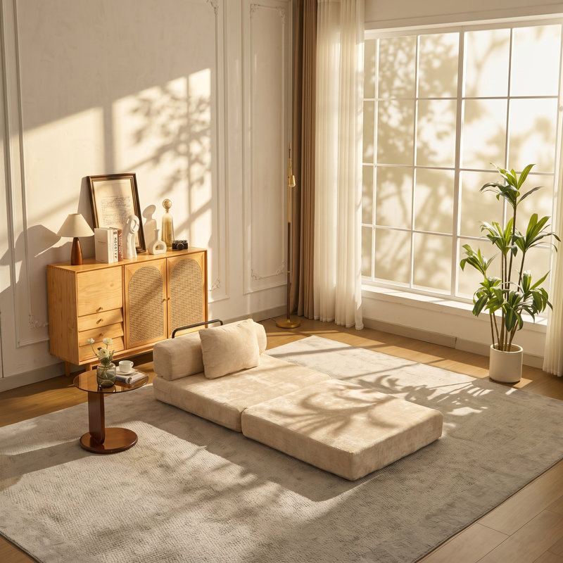 Canapé-lit modulaire en chenille convertible l 39,37 po x P 39,37 po x H 24,8 po Dixon