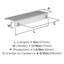 Poignée de meuble en chrome poli 5 po (127 mm) Streamline II - paquet de 10-111778488-111778485
