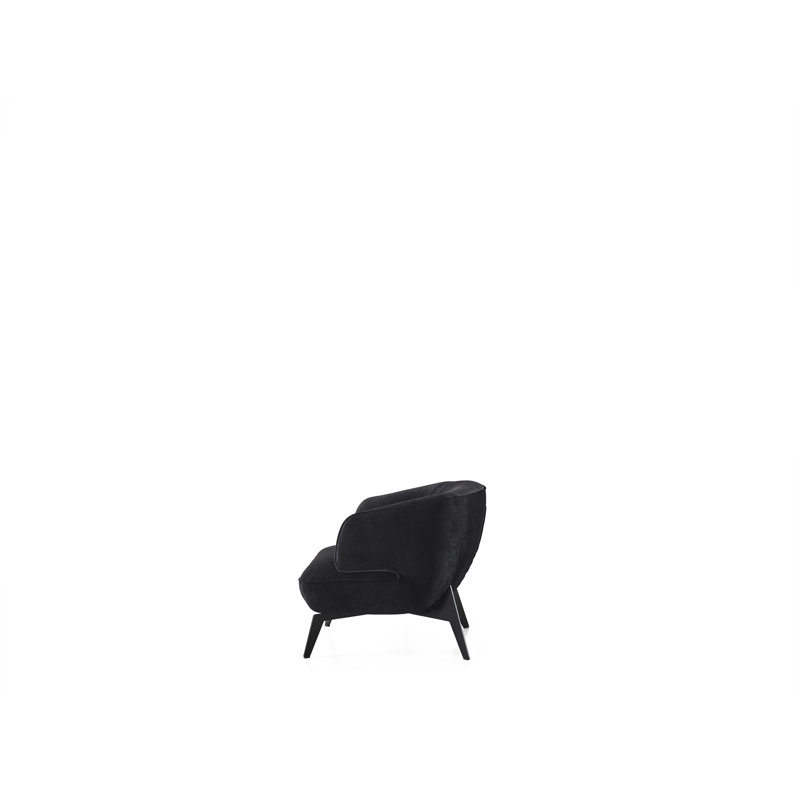 Iuan Velvet Armchair, Black
