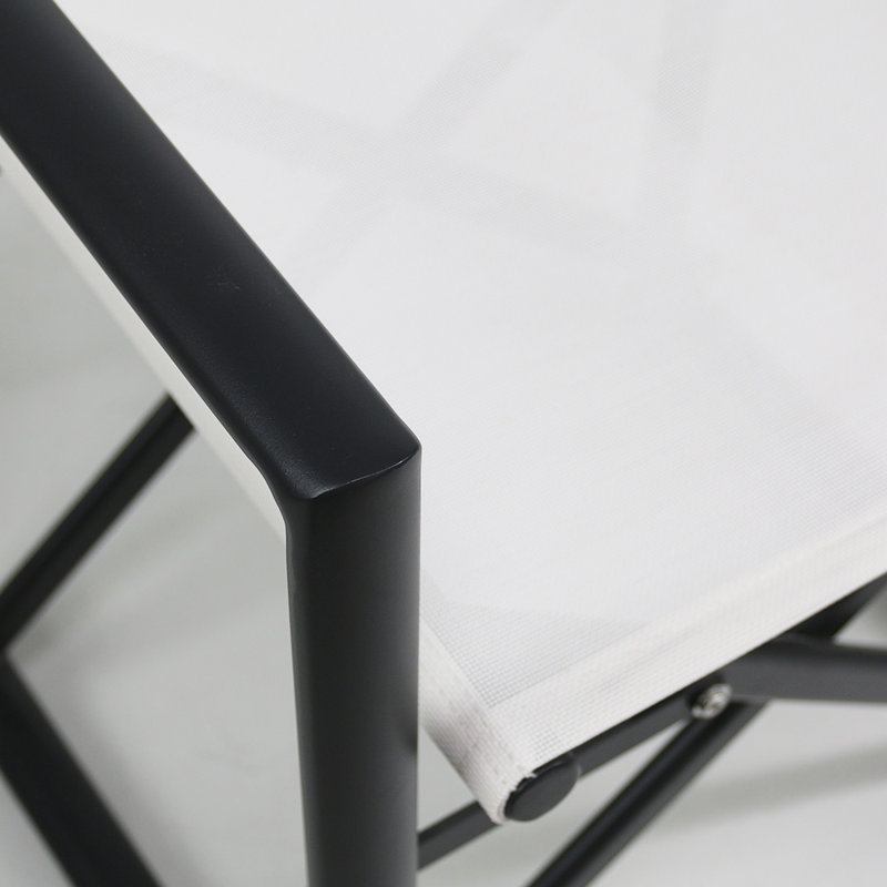 Campaign Folding Armchair, Antracite/White