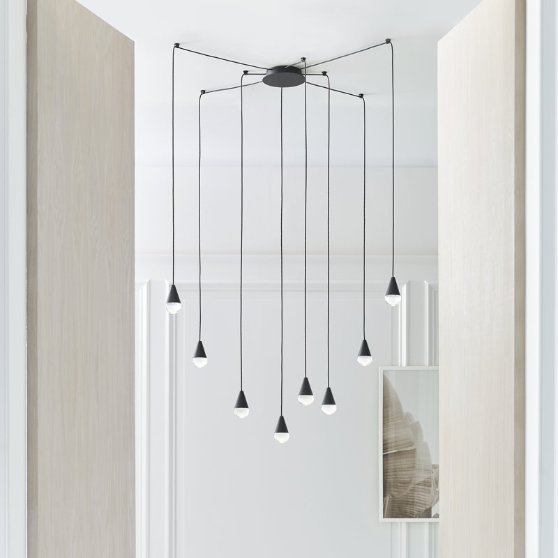 Cupola 8 - Light LED Pendant, Nightshade Black