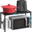 Tablette de rangement extensible en métal d'une capacité de 100 lb, organisateur empilable réglable pour comptoir de cuisine, garde-manger, armoire, placard, garage et entrepôt