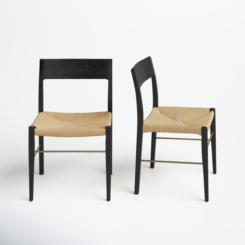 Upland Solid Wood Dining Chair, Black