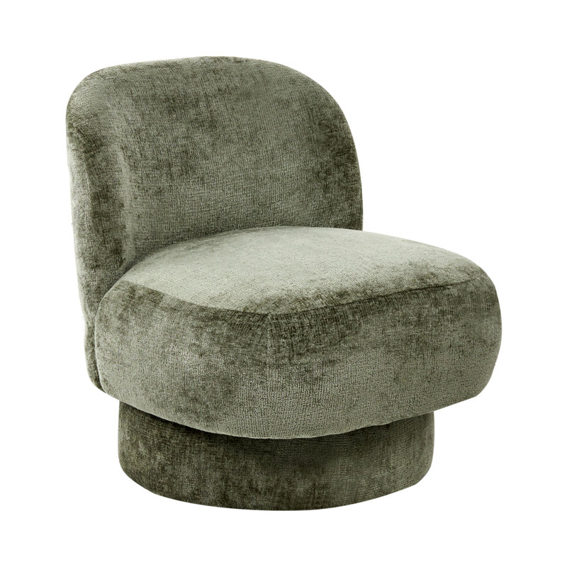 Upholstered Swivel Accent Chair, Green