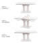 Expandable Dining Table Set of 4, 140-180cm High Gloss White Kitchen Table with 4 Chairs, Modern Pedestal Table for Living Room-182244454