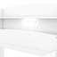 White Twin Platform Bed With Led , Storage Headboard And Secure Guardrails Size Guardrail In - Offer A Convenient Bedroom Setup