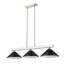 Lustre linéaire moderne à 3 lumières pour îlot de cuisine Caine-86490340
