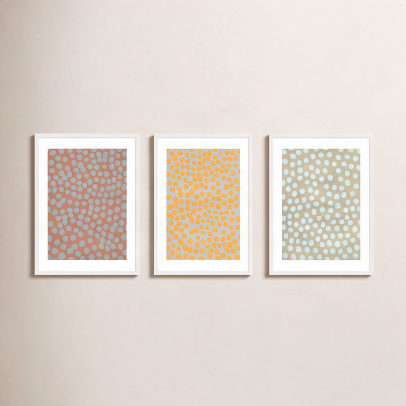 Navi 4 par Michela Sorrentino - Ensemble de 3 peintures, H 38 po x l 26,5 po x P 1,25 po, Blanc