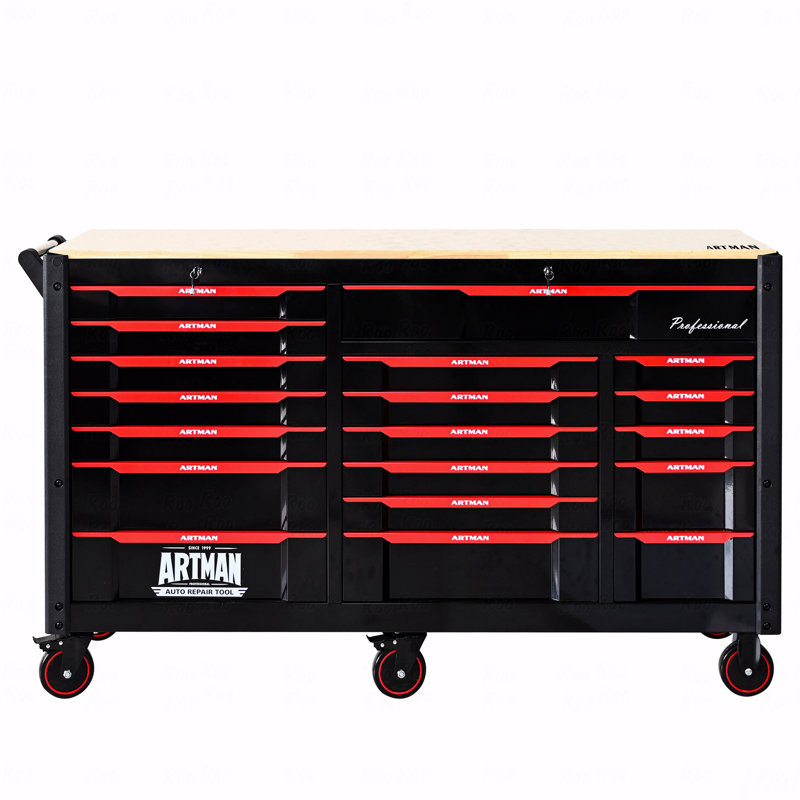 Automobile Repair Heavy-Duty Tool Cart With 7+12 Drawers (Without Tools), Mobile Storage Tool Cabinet For Workshop And Laboratory