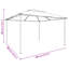 Dedra 4m x 4m Steel Party Tent-1815338522