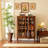 Arched Display Cabinet with Cane Panels-102533957
