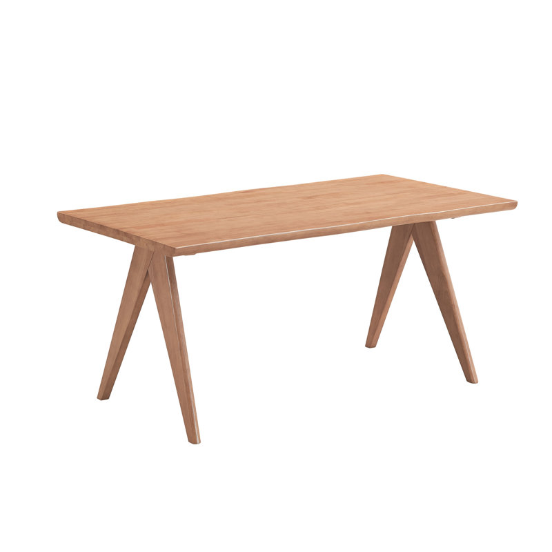 Table de salle à manger de couleur naturelle - idéale pour le plaisir en plein air et les repas au fini de table rectangulaire