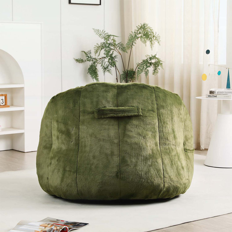 Bean Bag Chair, Bean Bag Sofa Chair with Armrests Stuffed High-Density Foam, Lazy Sofa Comfy Chairs BeanBag Chair for Adults in Living Room,Bedroom Reading
