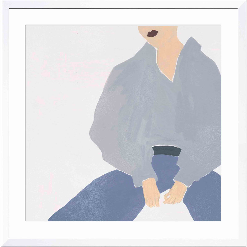 «Herself X» par Melissa Wang - impression encadrée, Blanc, H 12 po x l 12 po