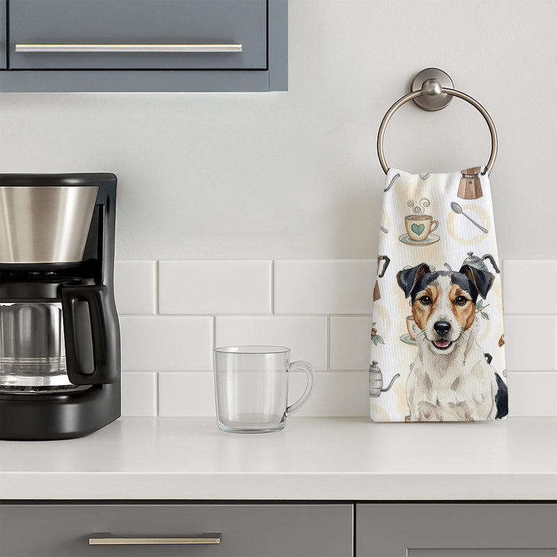Parson Russell Terrier Coffee Bar Kitchen Towel, Parson Russell Terrier